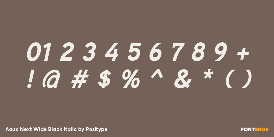 Aaux Next Wide Black Italic Font Poster #4