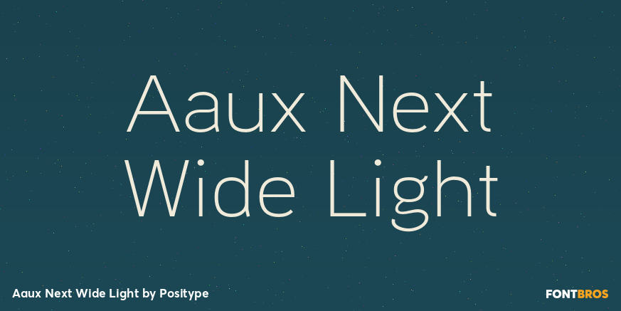 Aaux Next Wide Light Font Poster #1