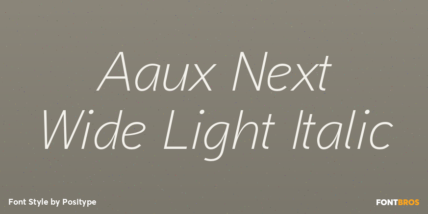 Aaux Next Wide Light Italic Font Poster #1