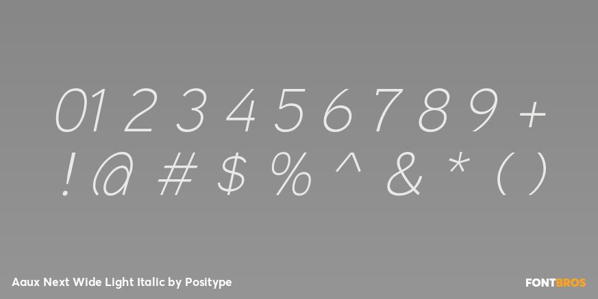 Aaux Next Wide Light Italic Font Poster #1