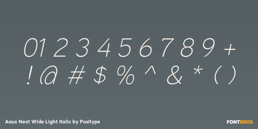 Aaux Next Wide Light Italic Font Poster #4