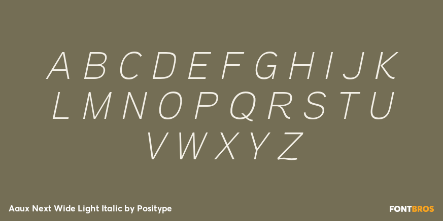 Aaux Next Wide Light Italic Font Poster #1