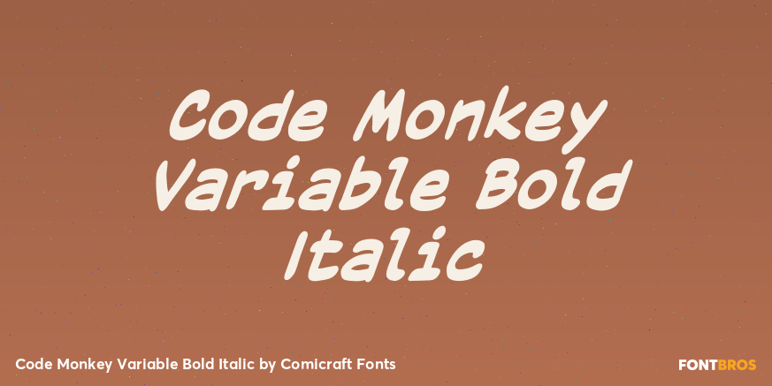 Code Monkey Variable Bold Italic Font Poster #1