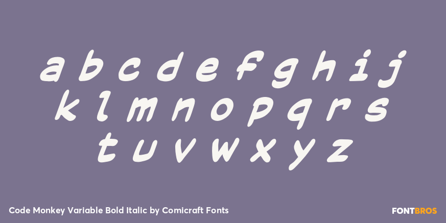 Code Monkey Variable Bold Italic Font Poster #3
