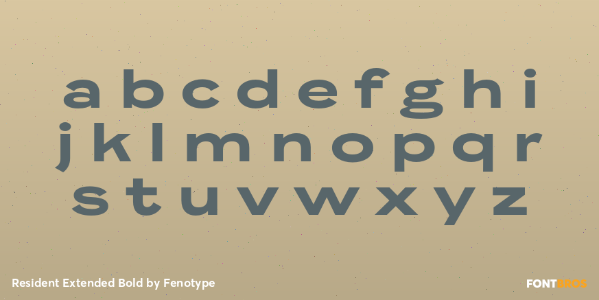 Resident Extended Bold Font Poster #3