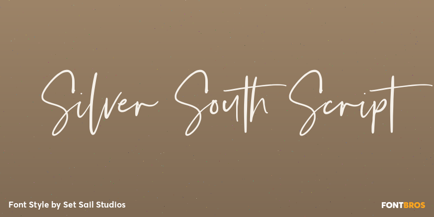 Silver South Script Poster