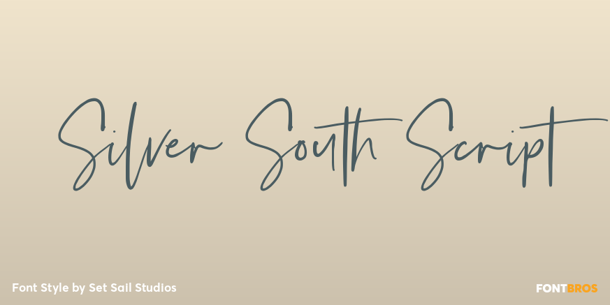 Silver South Script Poster