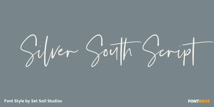 Silver South Script Poster