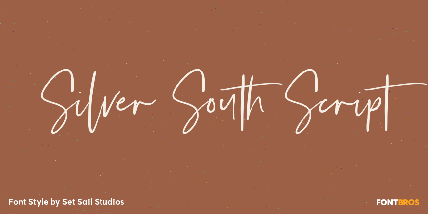 Silver South Script Poster