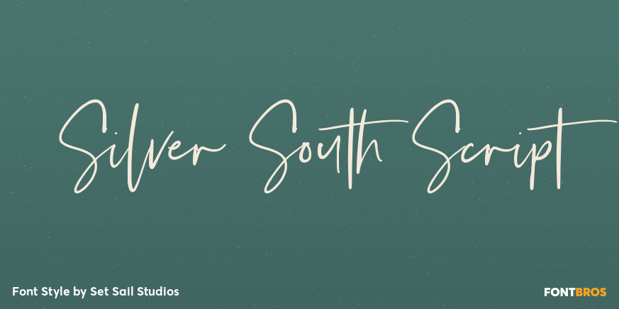 Silver South Script Poster