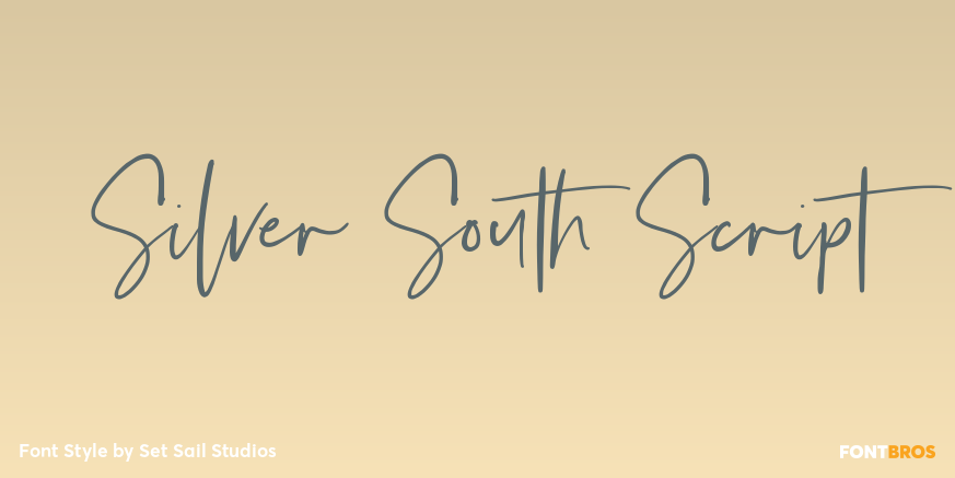 Silver South Script Poster