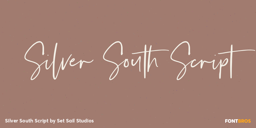 Silver South Script Poster