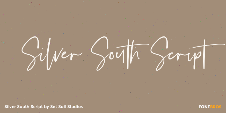 Silver South Script Poster