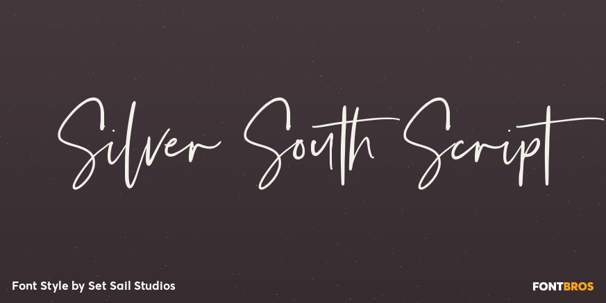 Silver South Script Poster