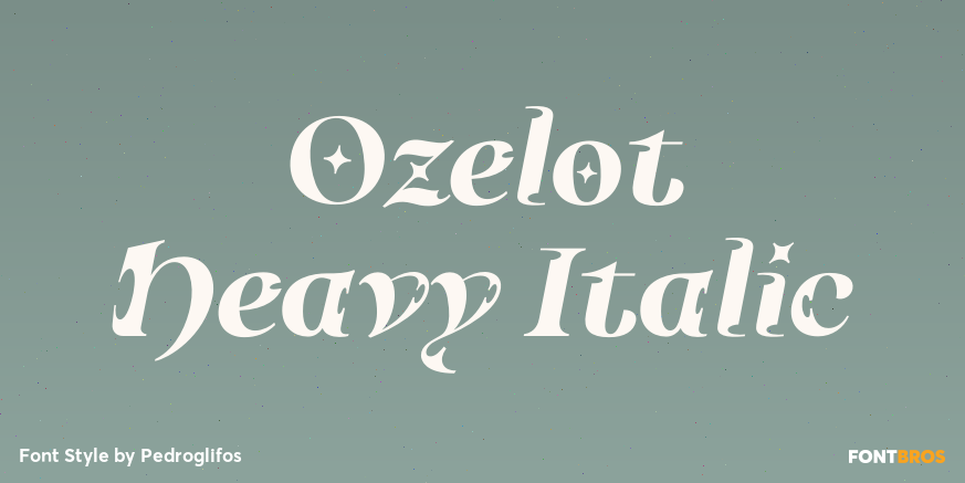 Ozelot Heavy Italic Poster