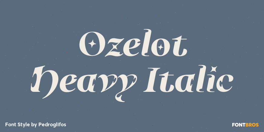 Ozelot Heavy Italic Poster
