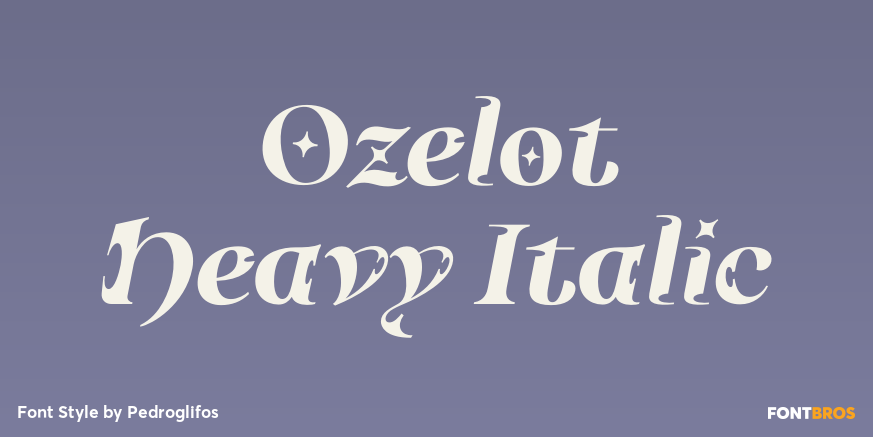 Ozelot Heavy Italic Poster
