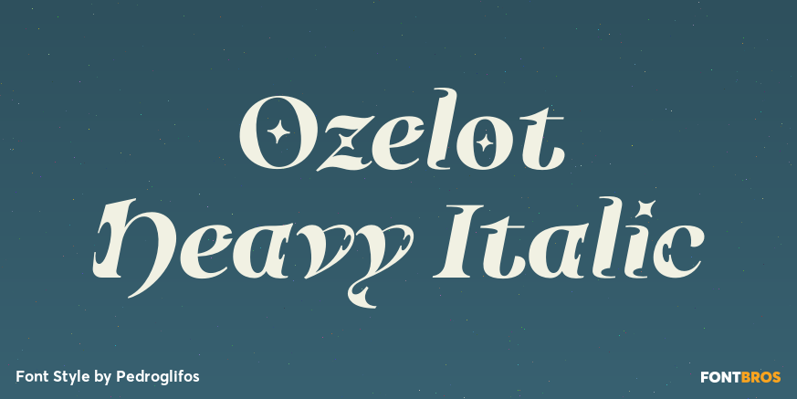 Ozelot Heavy Italic Poster