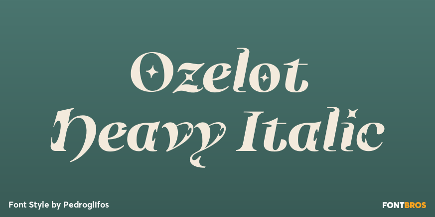 Ozelot Heavy Italic Poster