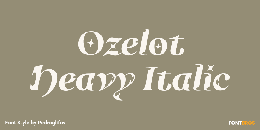 Ozelot Heavy Italic Poster