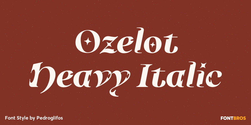 Ozelot Heavy Italic Poster