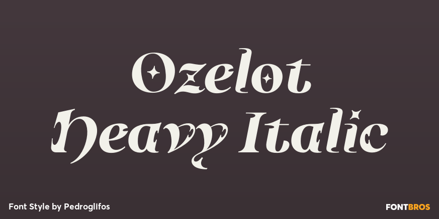 Ozelot Heavy Italic Poster