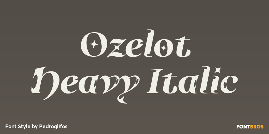 Ozelot Heavy Italic Poster