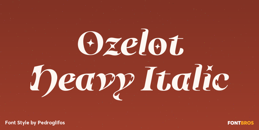 Ozelot Heavy Italic Poster