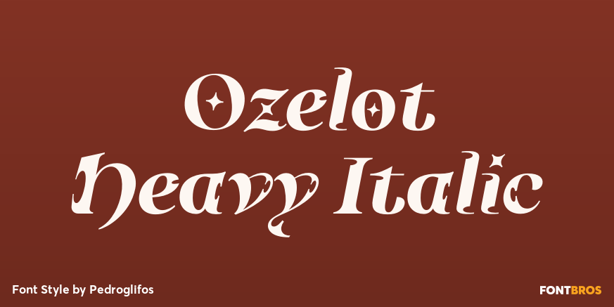 Ozelot Heavy Italic Poster