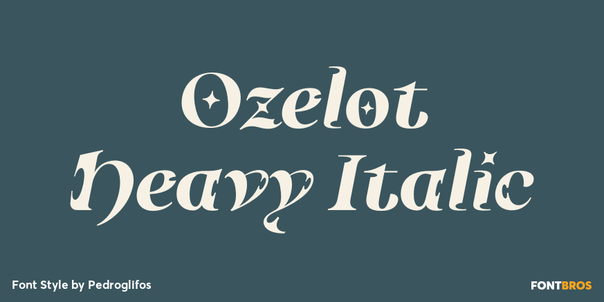 Ozelot Heavy Italic Poster