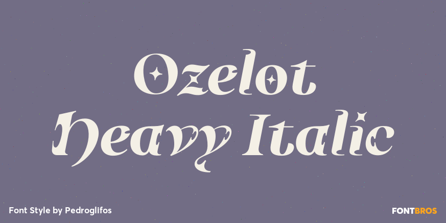 Ozelot Heavy Italic Poster