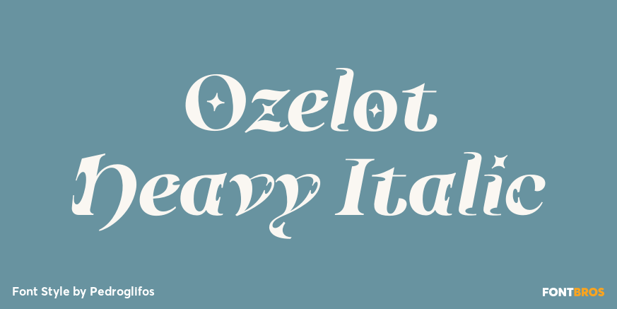 Ozelot Heavy Italic Poster