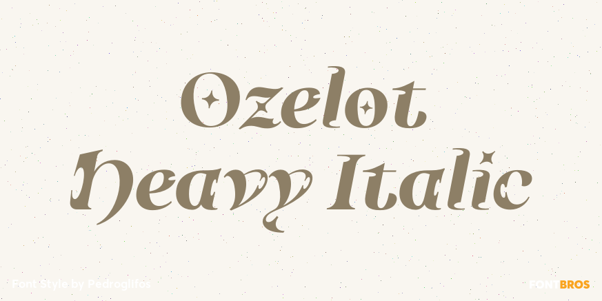 Ozelot Heavy Italic Poster