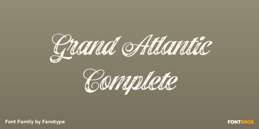 Grand Atlantic Complete Font Poster