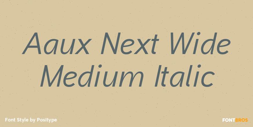Aaux Next Wide Medium Italic Font Poster #1