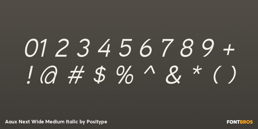 Aaux Next Wide Medium Italic Font Poster #1