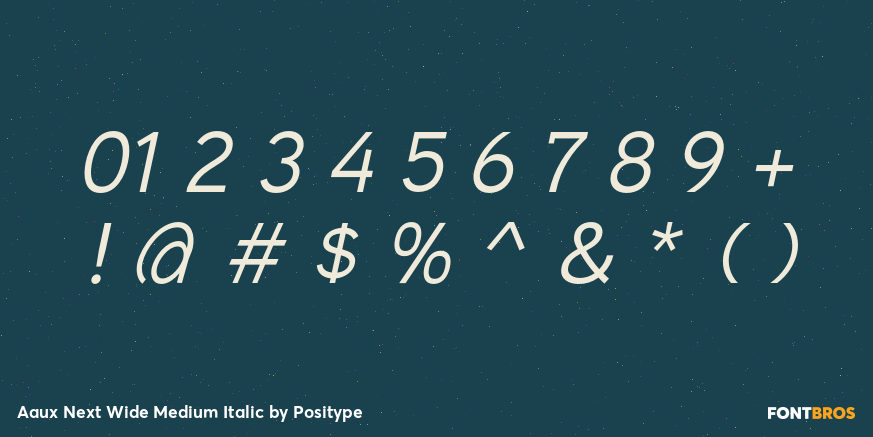 Aaux Next Wide Medium Italic Font Poster #4