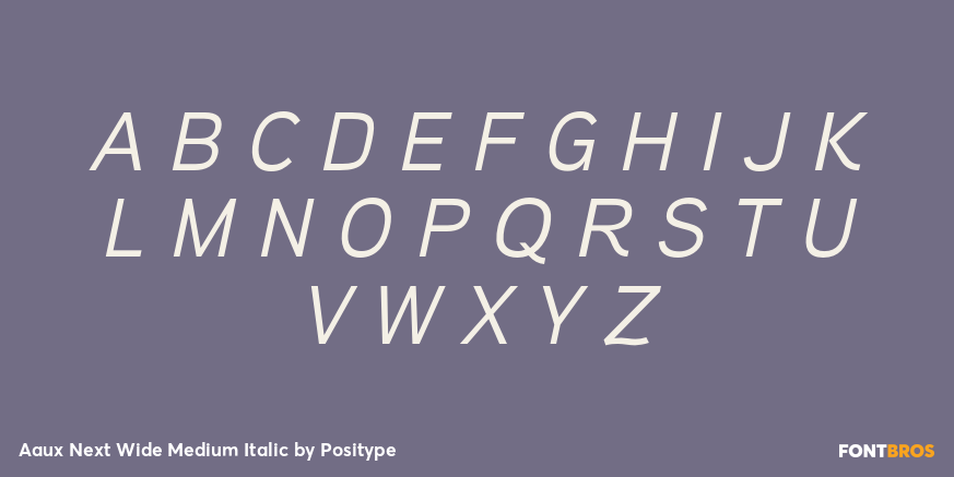 Aaux Next Wide Medium Italic Font Poster #1