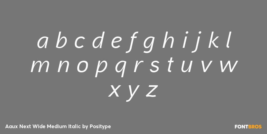 Aaux Next Wide Medium Italic Font Poster #1