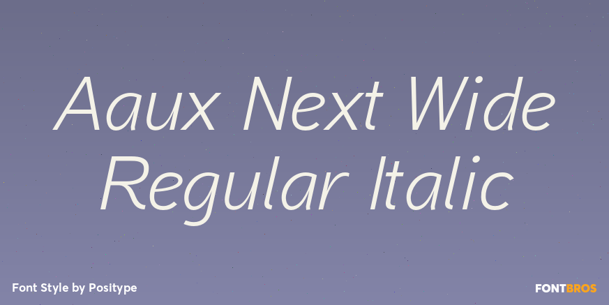 Aaux Next Wide Regular Italic Font Poster #1