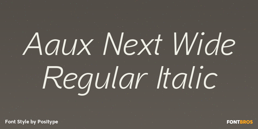 Aaux Next Wide Regular Italic Font Poster #1