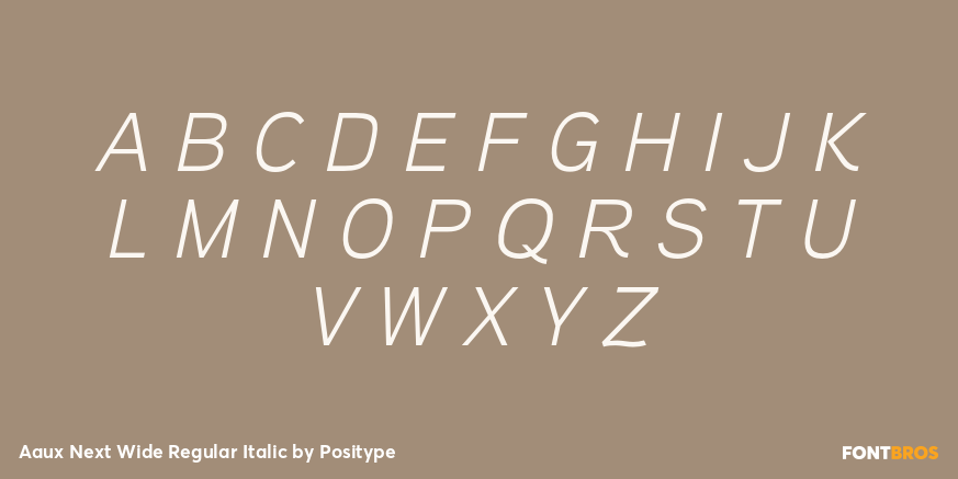 Aaux Next Wide Regular Italic Font Poster #1