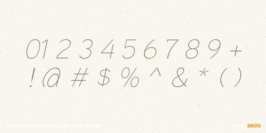 Aaux Next Wide Thin Italic Font Poster #1