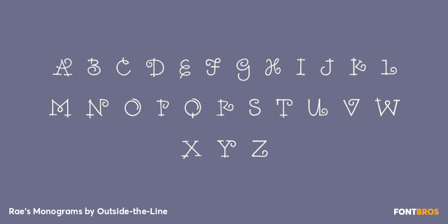 Rae's Monograms Font Poster #2