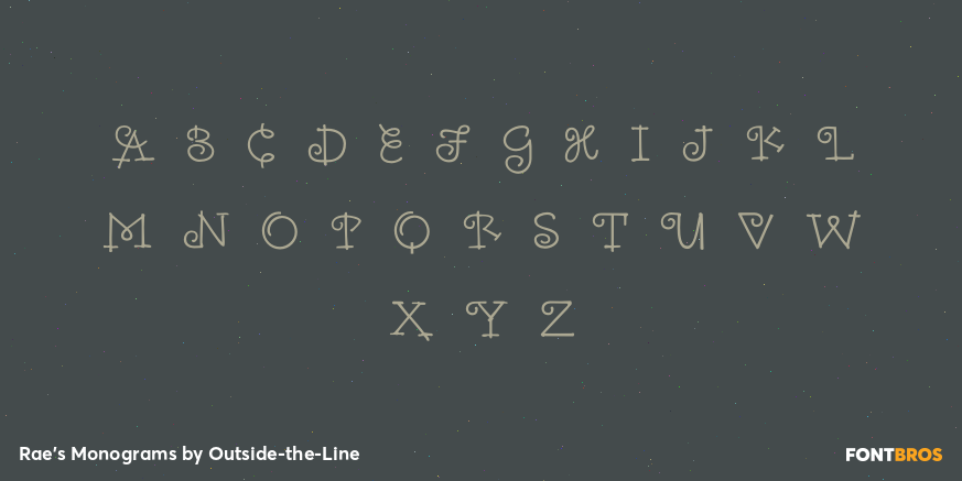 Rae's Monograms Font Poster #3