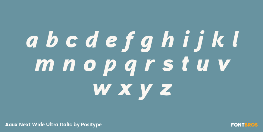 Aaux Next Wide Ultra Italic Font Poster #3
