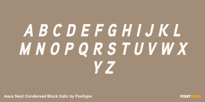 Aaux Next Condensed Black Italic Font Poster #1