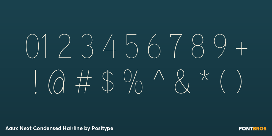 Aaux Next Condensed Hairline Font Poster #1