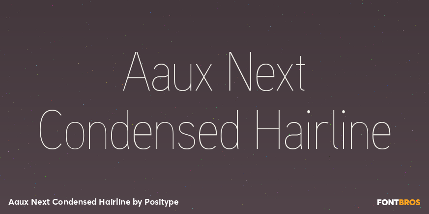 Aaux Next Condensed Hairline Font Poster #1