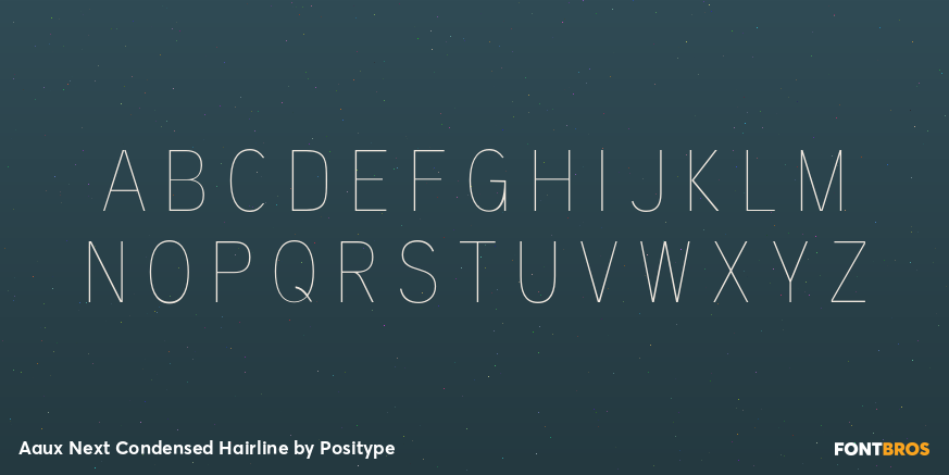 Aaux Next Condensed Hairline Font Poster #1